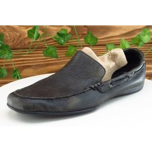 Born Crown Shoes Sz‎ 9.5 M Black Driving Moccasins Leather Men